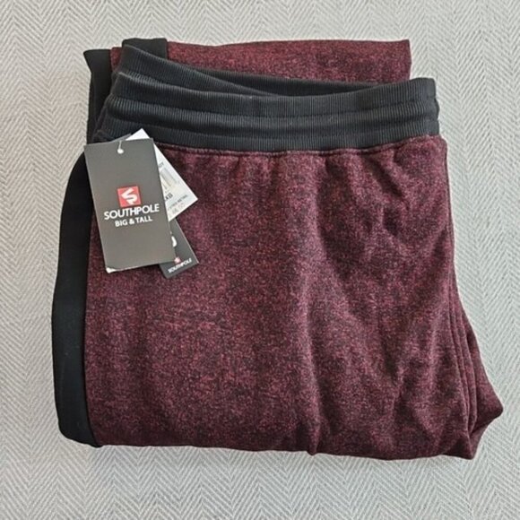 SouthPole Jogger Sweatpants 5XB Track Athletic Lounge Pants Maroon NWT Classic - Picture 14 of 14